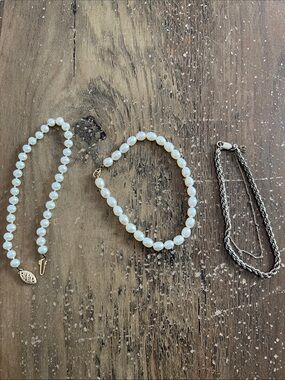 Gold 10K 14K & Silver 925 bracelet with Pearls